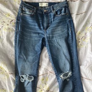 GARAGE ripped high waisted denim